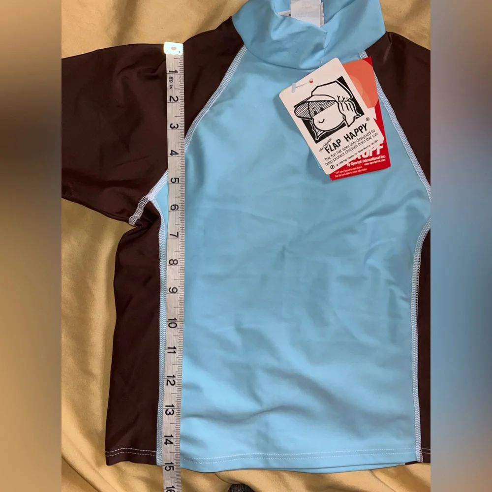 Flap Happy Kids UV 50 NWT Rash Guard Short Sleeve Swim Top Size 6